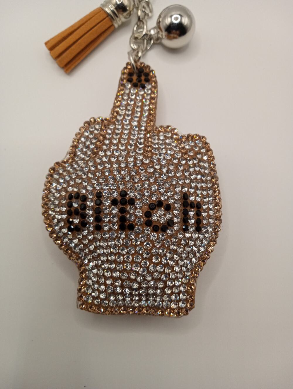 Middle Finger Keyring Keychain Purse Bag Charm 1071-81